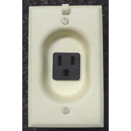 Mulberry Straight Blade Receptacle, 15 A, 125V AC, 3 Wire 40585